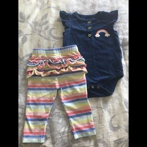 Cat & Jack baby girl Rainbow outfit, 3-6 mos